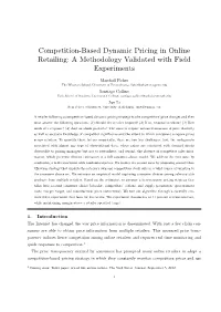 Competition-Based Dynamic Pricing in Online Retailing: a Methodology Validated with Field Experiments