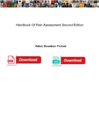 Handbook of Pain Assessment Second Edition