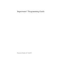 Impressario™ Programming Guide