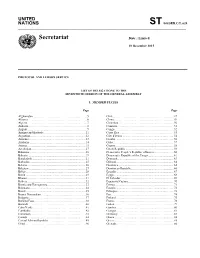 List of Delegations to the Seventieth Session of the General Assembly