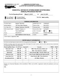 MS4 Annual Status Reports