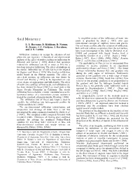 Soil Moisture Sands Is Presented by Smith [ 1967] Who Uses Conventional Concepts of Capillary Forces and Gravity