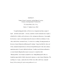 ABSTRACT Virtues, Divine Commands, and the Debt Of