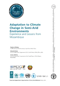 Adaptation to Climate Change in Semi-Arid Environments Monitoring And