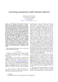 Assessing Asymmetric Fault-Tolerant Software
