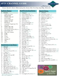 Channel Line-Up