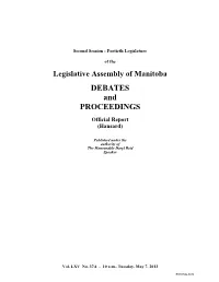 DEBATES and PROCEEDINGS