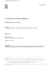 It's Just Rocket Science, Not Project Management