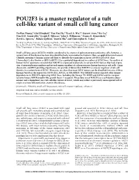 POU2F3 Is a Master Regulator of a Tuft Cell-Like Variant of Small Cell Lung Cancer