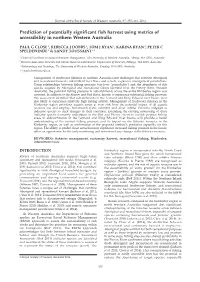Prediction of Potentially Significant Fish Harvest Using Metrics of Accessibility in Northern Western Australia