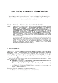 Pricing Cloud Iaas Services Based on a Hedonic Price Index