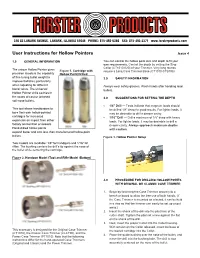 User Instructions for Hollow Pointers Issue 4