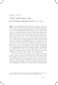 Violence and Predation, Mainly in the Form of Piracy, Were Two Of