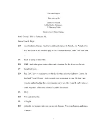 Gazette Project Interview with James O. Powell, Little Rock