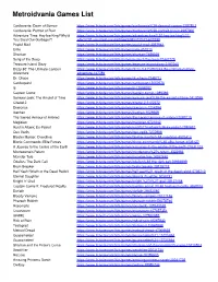 Metroidvania Games List