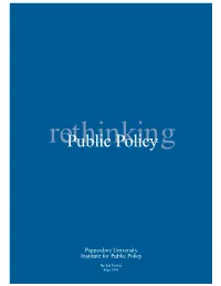Rethinking Public Policy