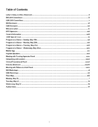 Table of Contents