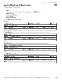 Verified Statement Registration VSR (Out-Of-State Committee)