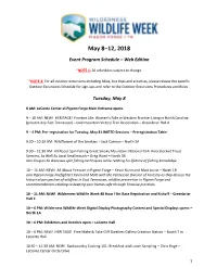 May 8–12, 2018