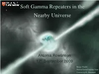 Soft Gamma Repeaters in the Nearby Universe