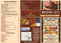 Take Away Menu