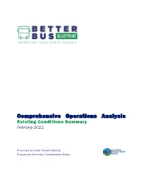 Comprehensive Operations Analysis Existing Conditions Summary February 2021
