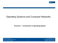 Operating Systems and Computer Networks