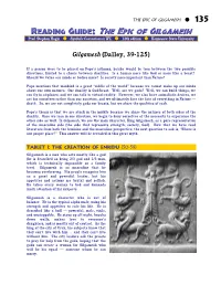 Reading Guide: the Epic of Gilgamesh Prof