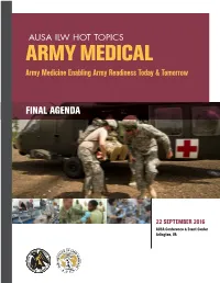 ARMY MEDICAL Army Medicine Enabling Army Readiness Today & Tomorrow