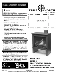 Manual with the Appliance