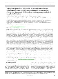 Phylogenetic Placement and Generic Re-Circumscriptions of The