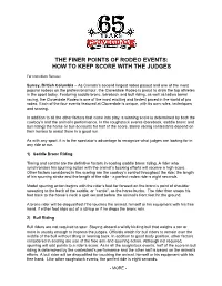 The Finer Points of Rodeo Events: How to Keep Score with the Judges