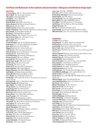 Architects and Moderators in the Cocktails and Conversations: Dialogues on Architecture Design Book