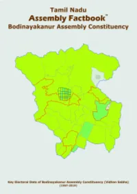 Bodinayakanur Assembly Tamil Nadu Factbook