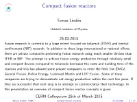 Compact Fusion Reactors