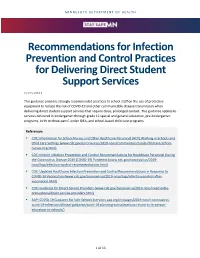 Control Practices for Delivering Direct Student Support Services