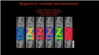 Epigenetics: Concepts and Mechanisms