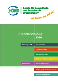 Kursprogramm 2020