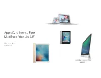 Service Parts Multipack Price List (US)