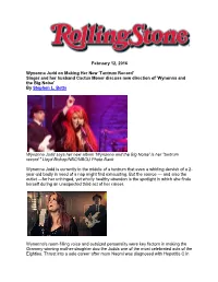 'Tantrum Record' Singer and Her Husband Cactus Moser Discuss New Direction of 'Wynonna and the Big Noise' by Stephen L