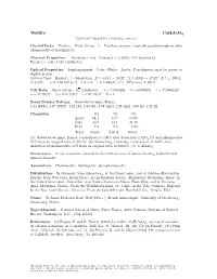 Weilite Cahaso4 C 2001-2005 Mineral Data Publishing, Version 1