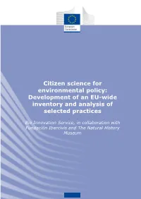 Citizen Science for Environmental Policy: Development of an EU-Wide Inventory and Analysis of Selected Practices