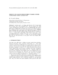 Design of L-Band High Speed Pulsed Power Amplifier Using Ldmos Fet