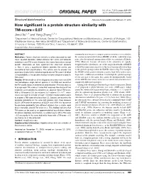 How Significant Is a Protein Structure Similarity with TM-Score = 0.5?