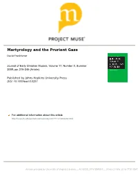 Martyrology and the Prurient Gaze