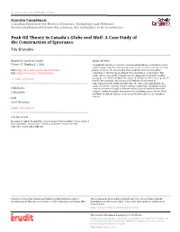 Peak Oil Theory in Canada's Globe and Mail
