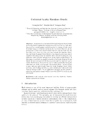 Universal Leaky Random Oracle
