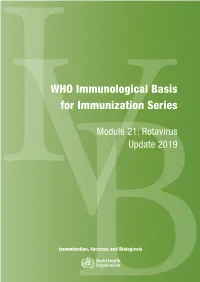 WHO Immunological Basis for Immunization Series