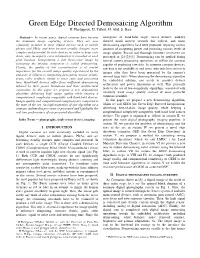 Green Edge Directed Demosaicing Algorithm H