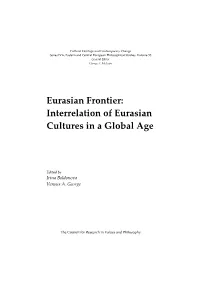 Interrelation of Eurasian Cultures in a Global Age